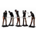 2019 hot sell life size bronze playing golf man statue for decor